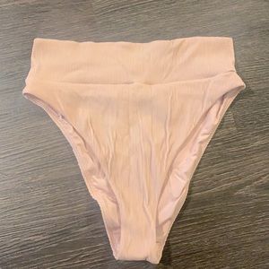 2/$30 Aerie ribbed pink high waisted swim bottoms